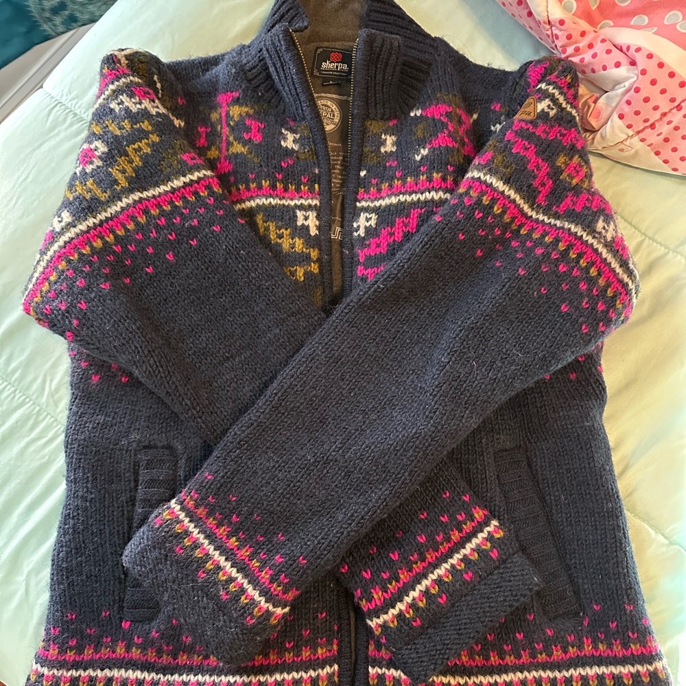 Charcoal and Pink Women's Cardigan by Smartwool